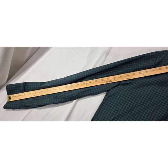 Bonobos Mens Tech Shirt Long Sleeve Button Up Slim Fit Performance Green Navy XL - Picture 12 of 12